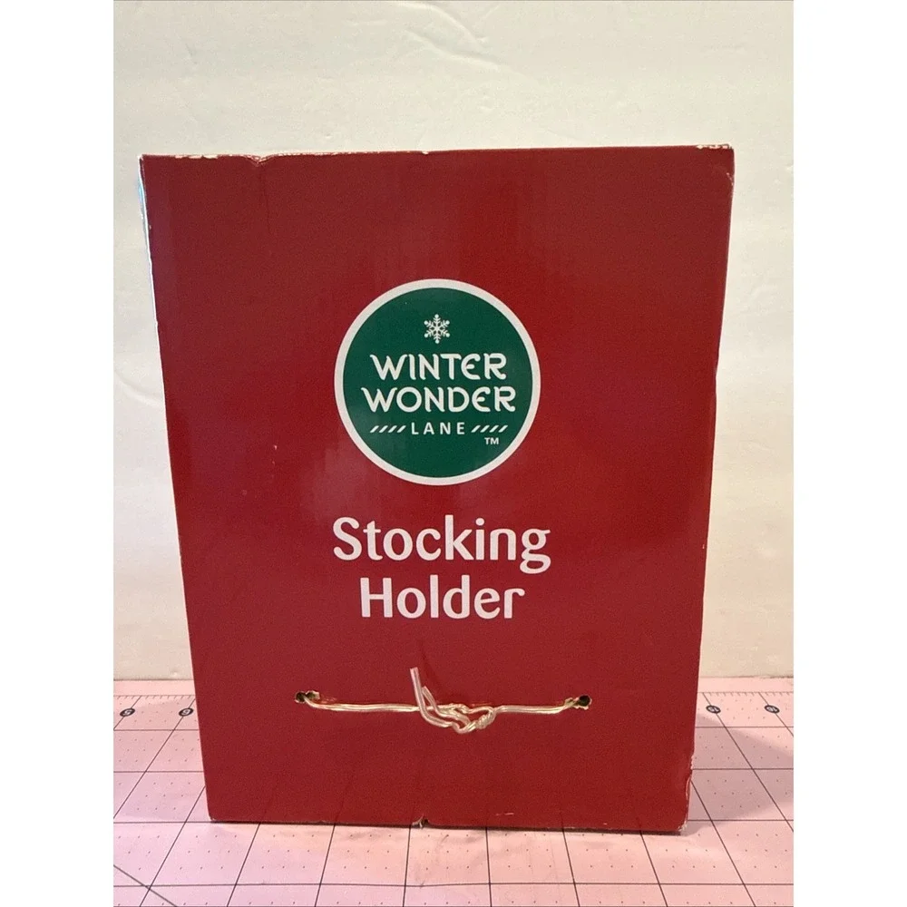 Chrome Silver White Mosaic Snowman Metal Stick Arms‎ Stocking Holder Hanger